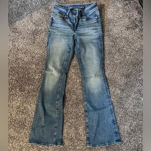 American Eagle Outfitters Flare Jeans in Blue